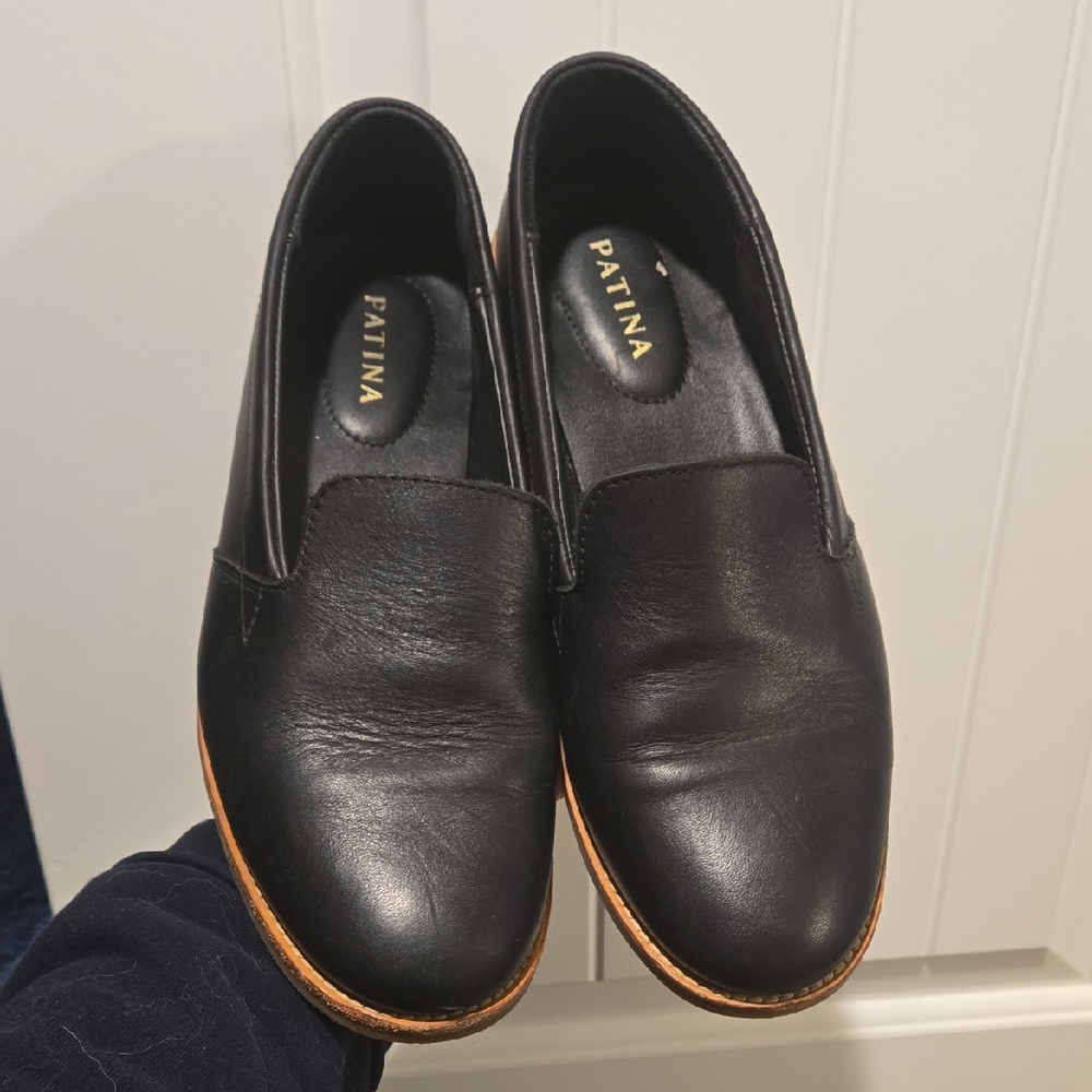 Black Womens Portland Leather Goods Classic Style Loafers In 9.5
